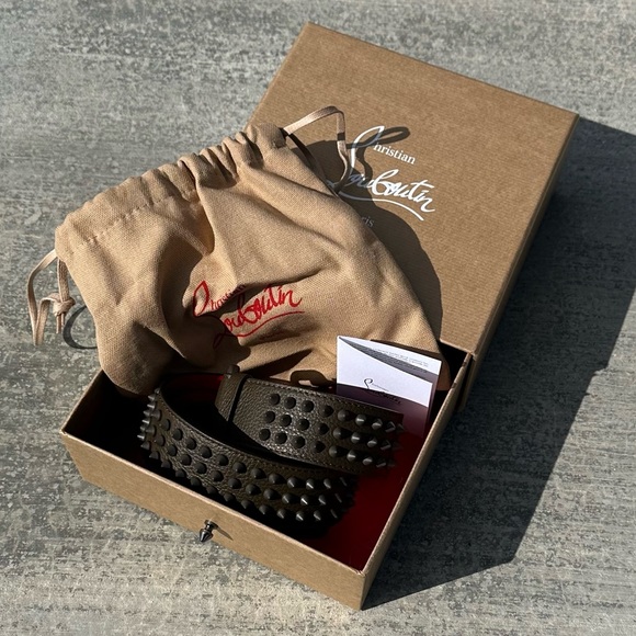 NWT RARE COLOR Authentic Christian Louboutin spike belt - Picture 7 of 7